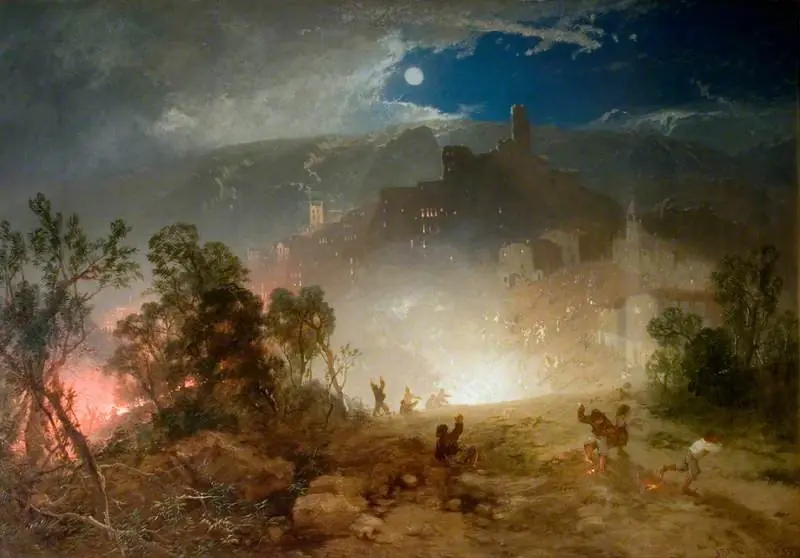 Night Fête at Olevano, by James Baker Pyne