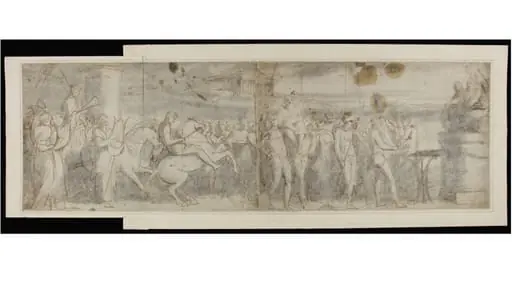 Crowning the Victors at Olympia. Study for a picture in the Rooms of the Society of Arts., by James Barry
