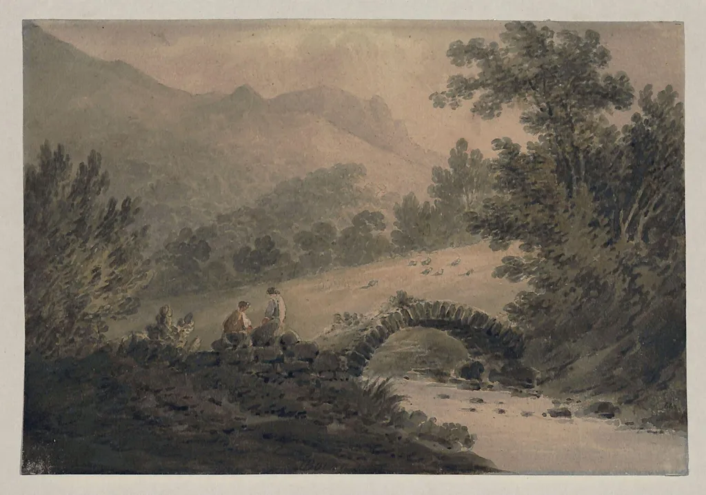 View near Halifax, by James Bourne, watercolor, 1795