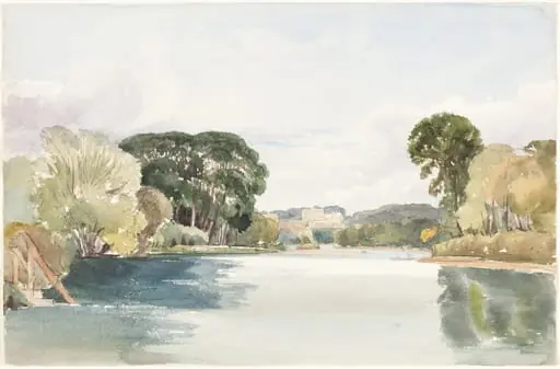 River Scene with Distant Castle, by James Bulwer