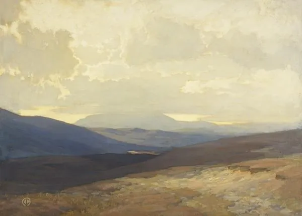 A Highland Pastoral, by James Cadenhead, oil, 1902