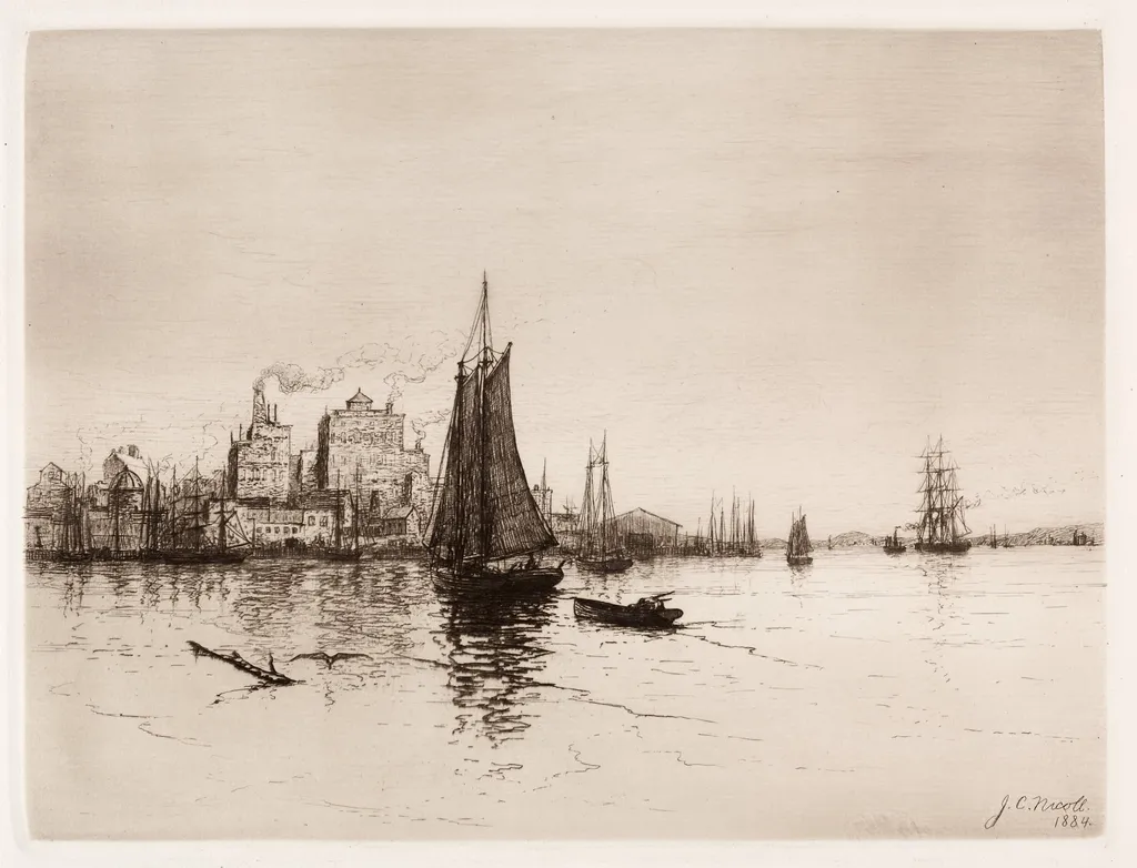 Harbor Scene, by James Craig Nicoll, 1884