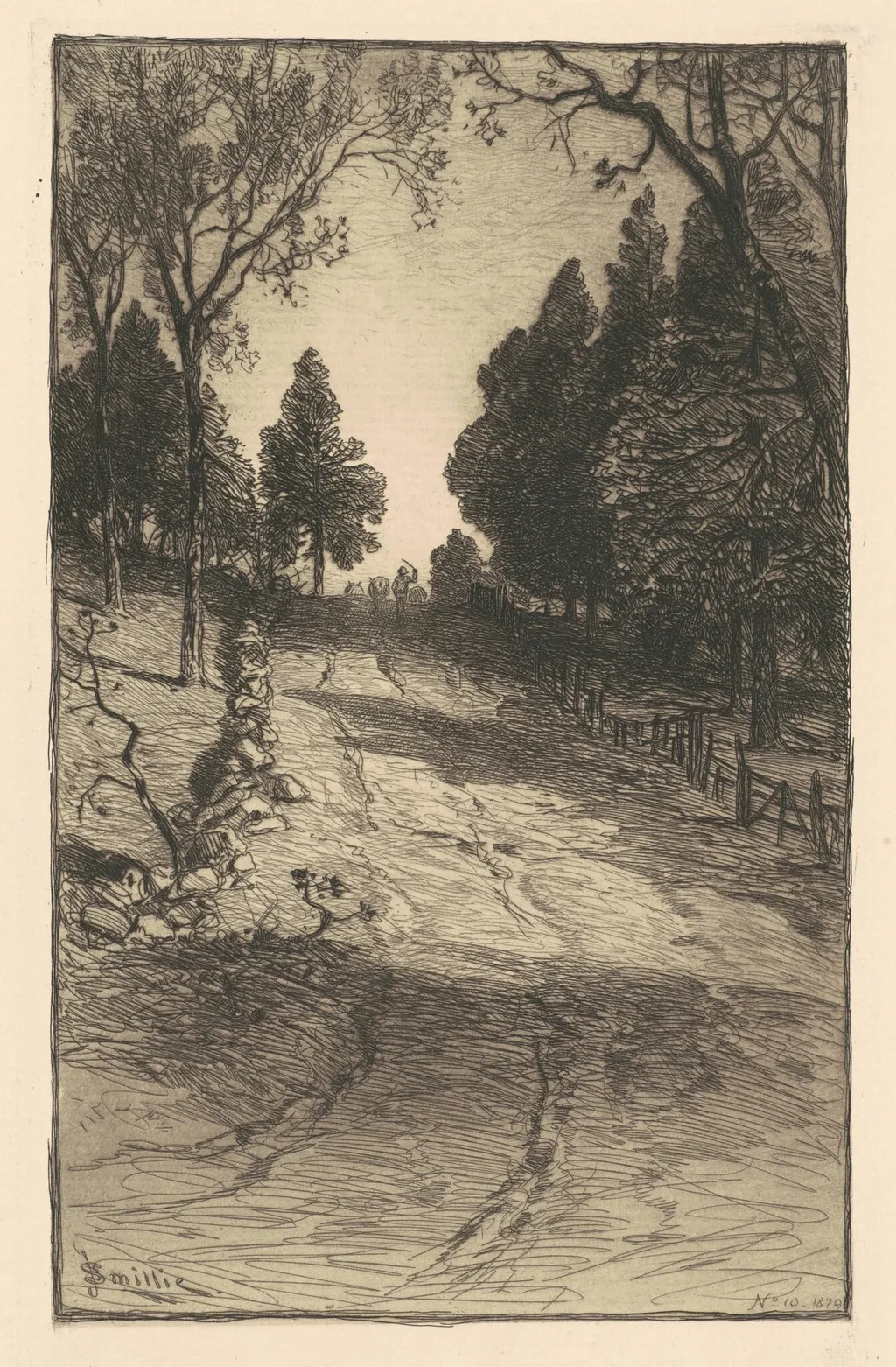 Up the Hill, by James David Smillie, ink, 1879