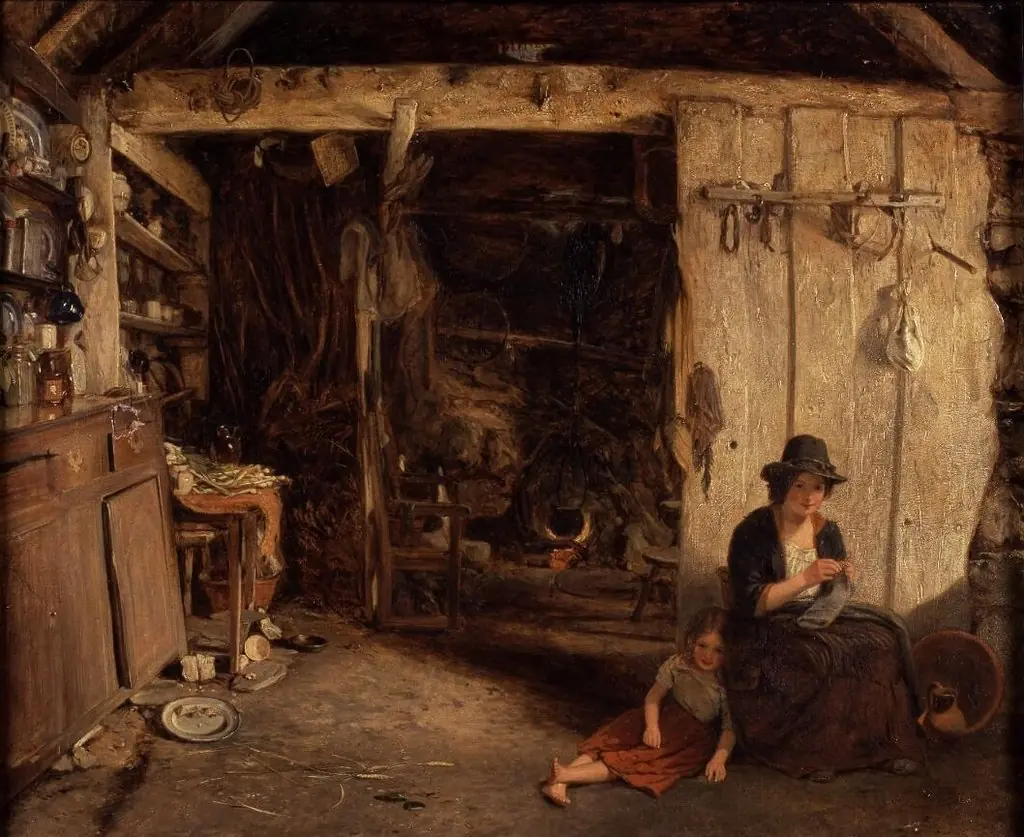 Cottage interior - North Wales, by James Digman Wingfield