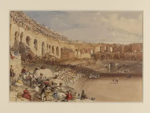 Amphitheatre, Nimes, by James Duffield Harding
