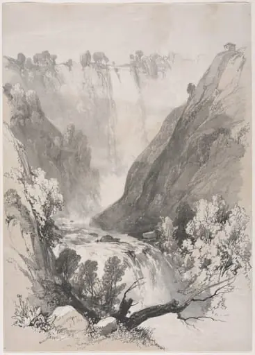 Sketches at Home and Abroad: Falls of Terni, by James Duffield Harding