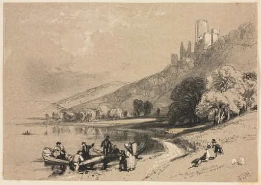 Sketches at Home and Abroad: Ruins of Schonberg on the Rhine, by James Duffield Harding