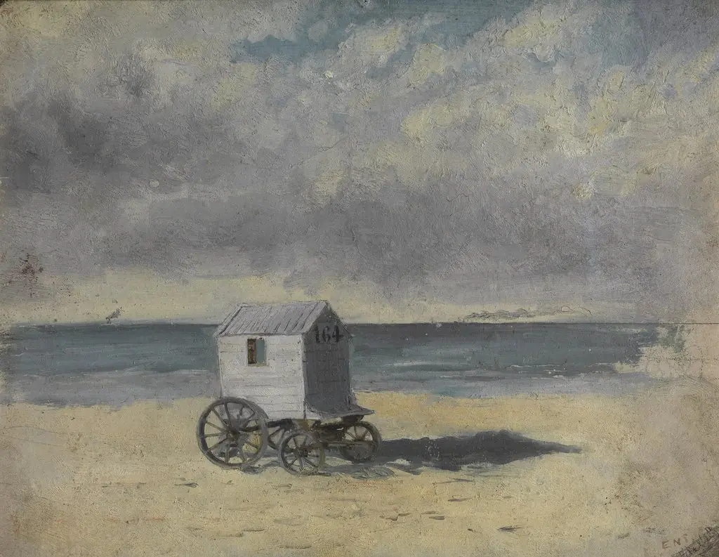 Bathing-hut, by James Ensor