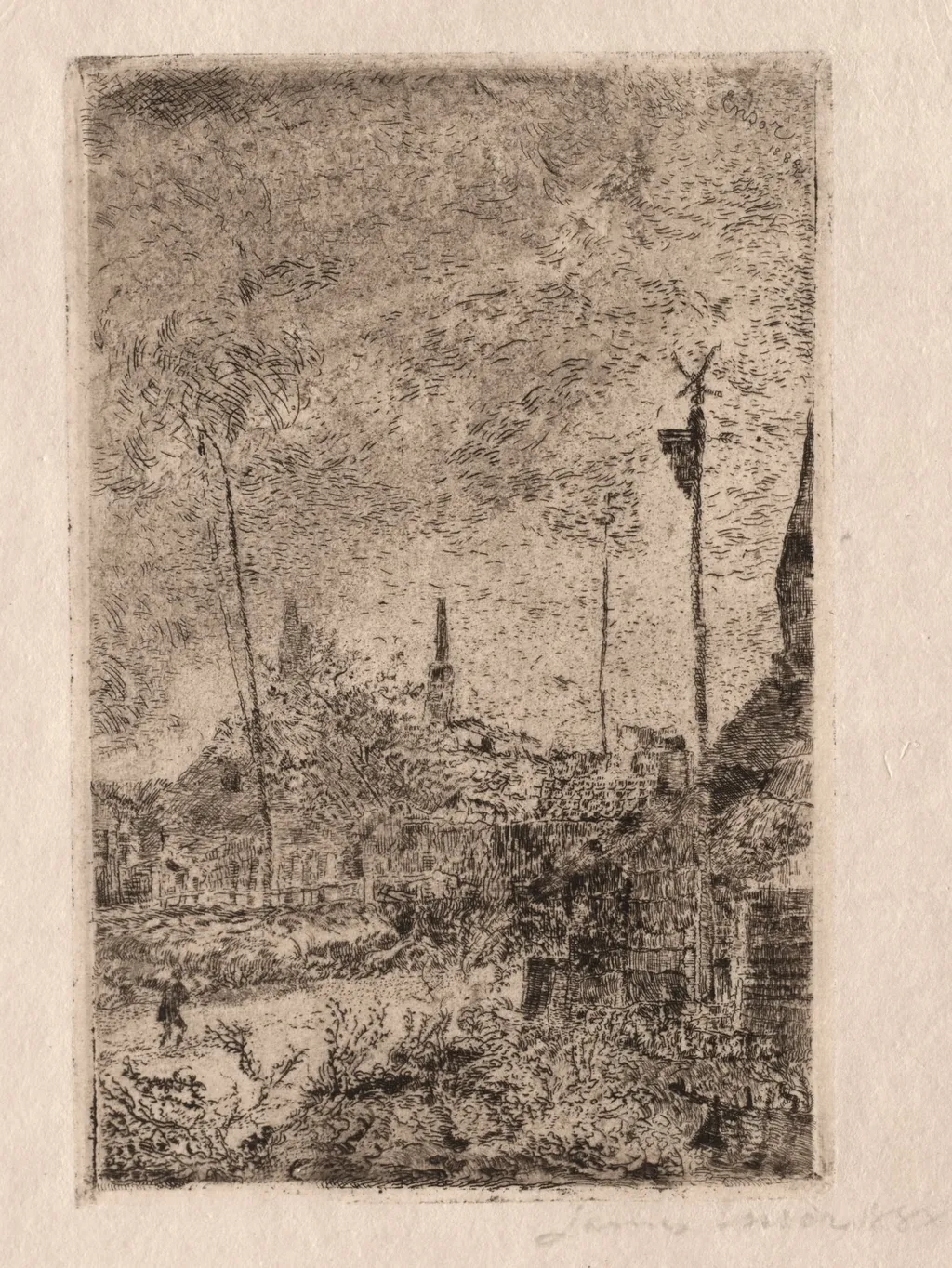 Cottages, by James Ensor, 1888