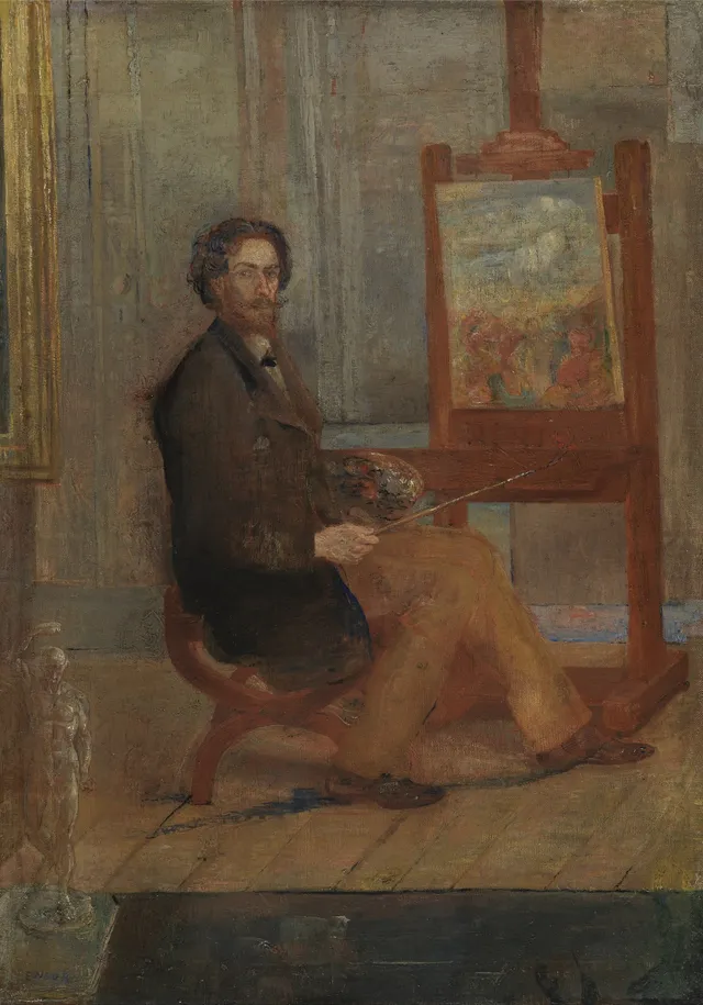 Ensor at his Easel — Kunst van Heden