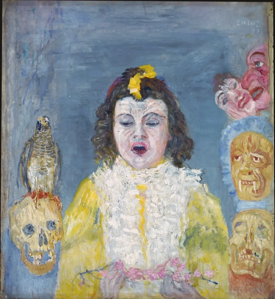 Girl with Masks (Communion), by James Ensor
