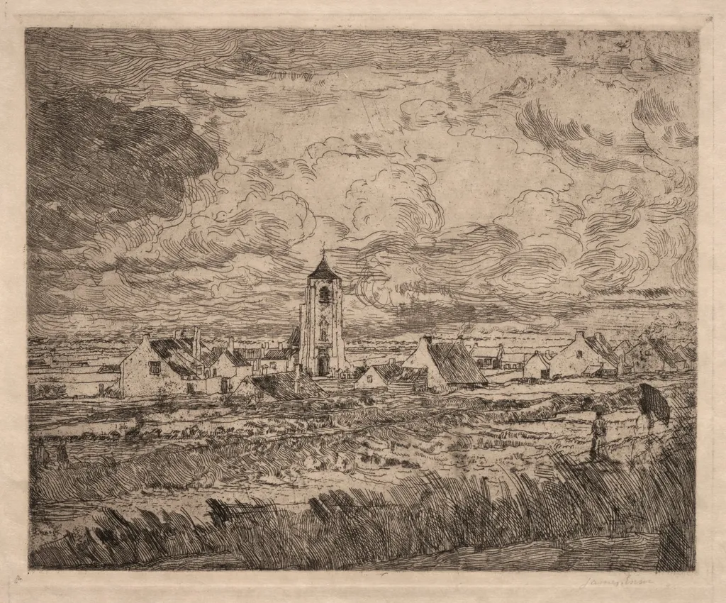 Large View of Mariakerke, by James Ensor, 1887