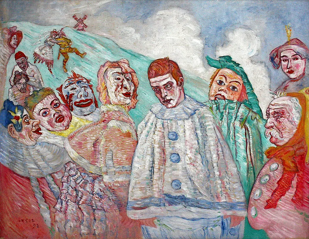 Pierrot's despair, by James Ensor, unspecified, 1910