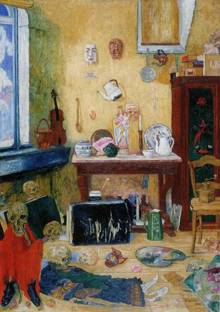 Skeletons in the Studio, by James Ensor