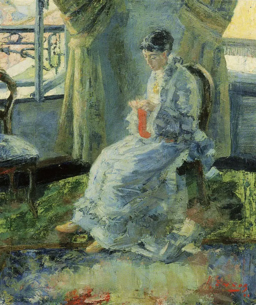 The lady in blue, by James Ensor