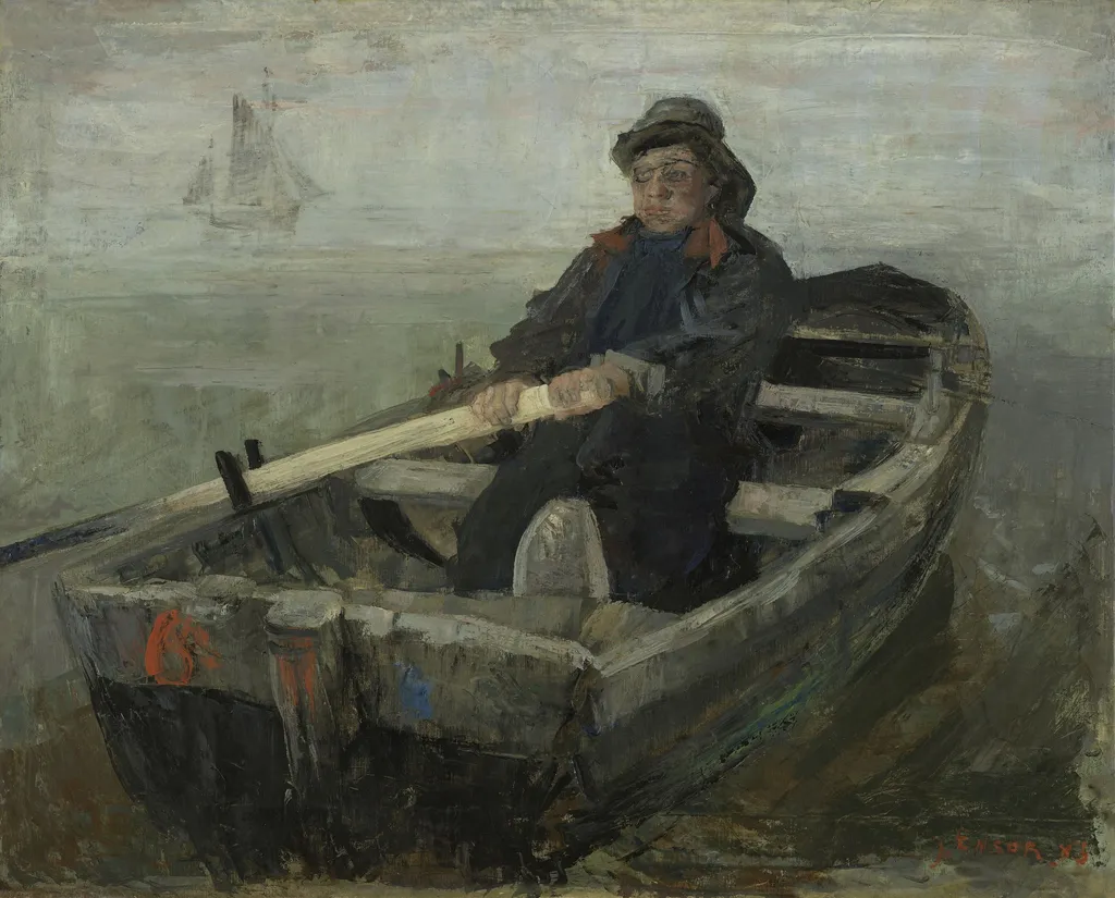 The Rower, by James Ensor, oil, 1892