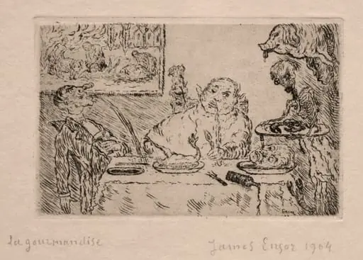 The Seven Deadly Sins: Gluttony, by James Ensor