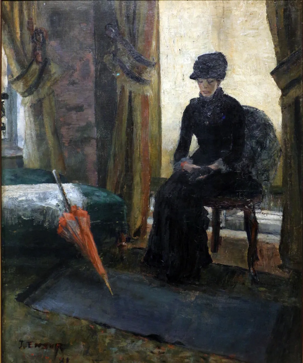 The Sombre Lady, by James Ensor, oil, 1891