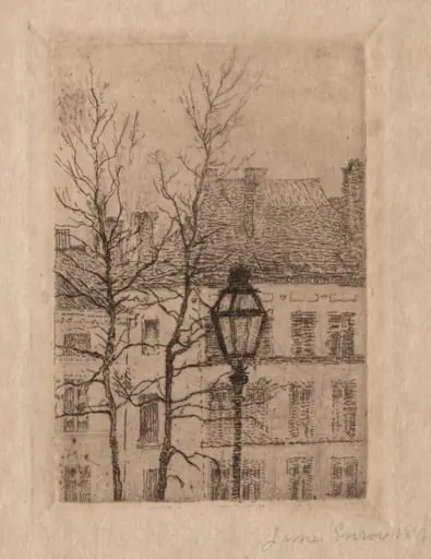 The Street Lamp, by James Ensor