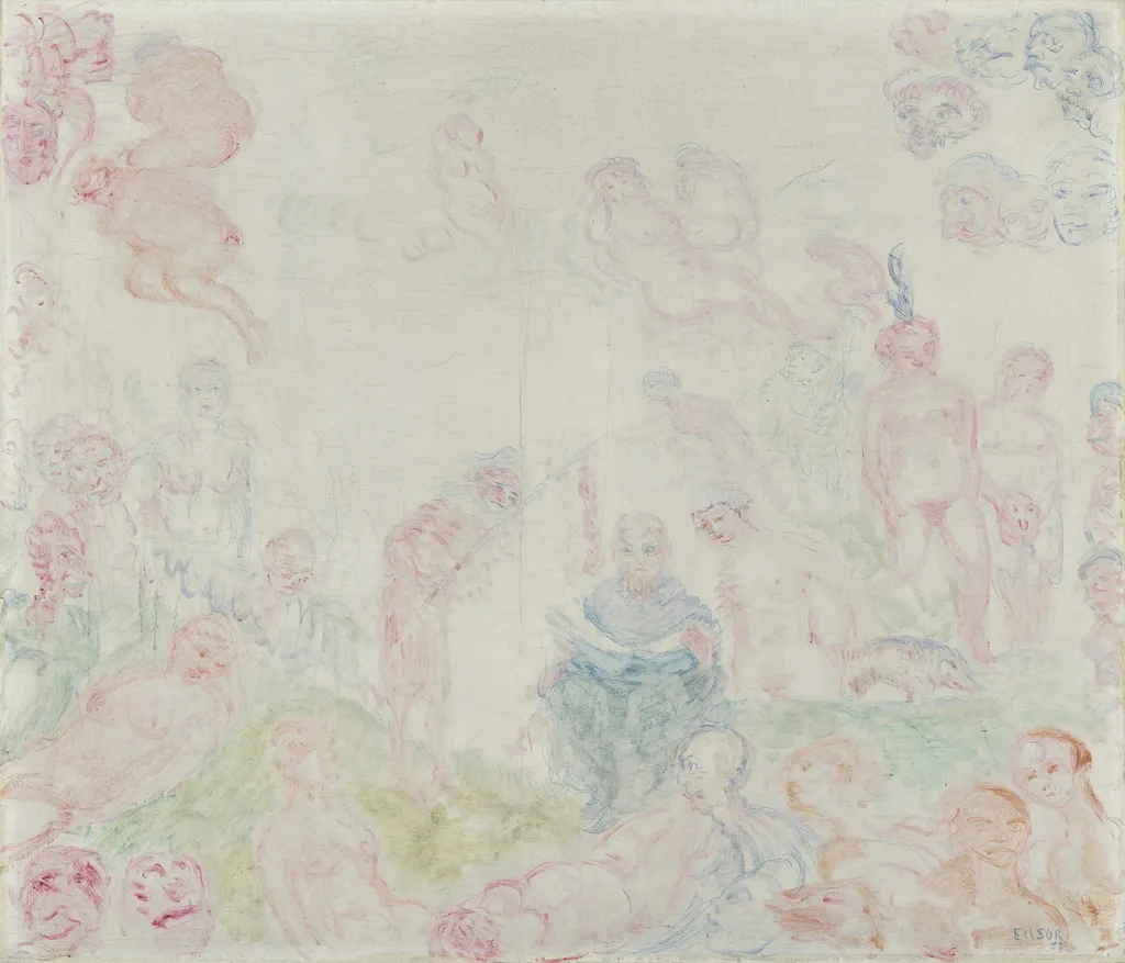 The Temptation of Saint Anthony the Great, by James Ensor, oil, 1927