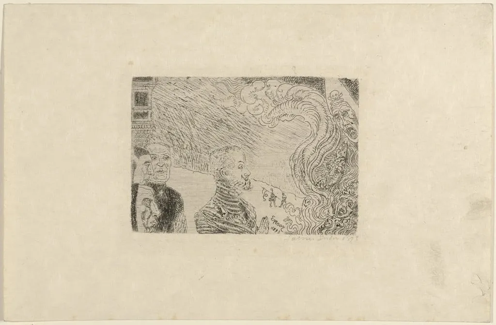 Untitled, by James Ensor, ink, 1893