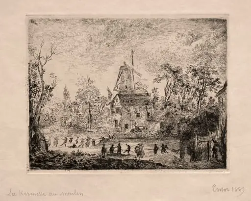 Village Fair at the Windmill, by James Ensor