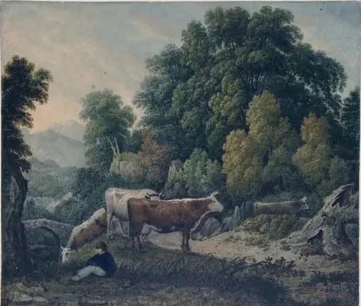 Trees and cattle, by James F. Holworthy