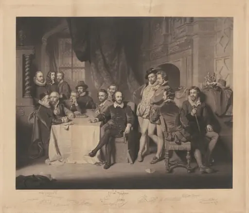 Shakespeare and His Contemporaries, by James Faed