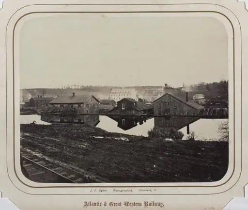 Industrial Buildings (Reflected in Erie Canal, Meadville?), by James Fitzallen Ryder