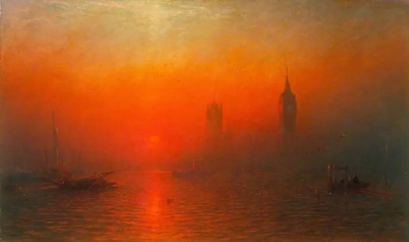 The Houses of Parliament from the River, by James Francis Danby