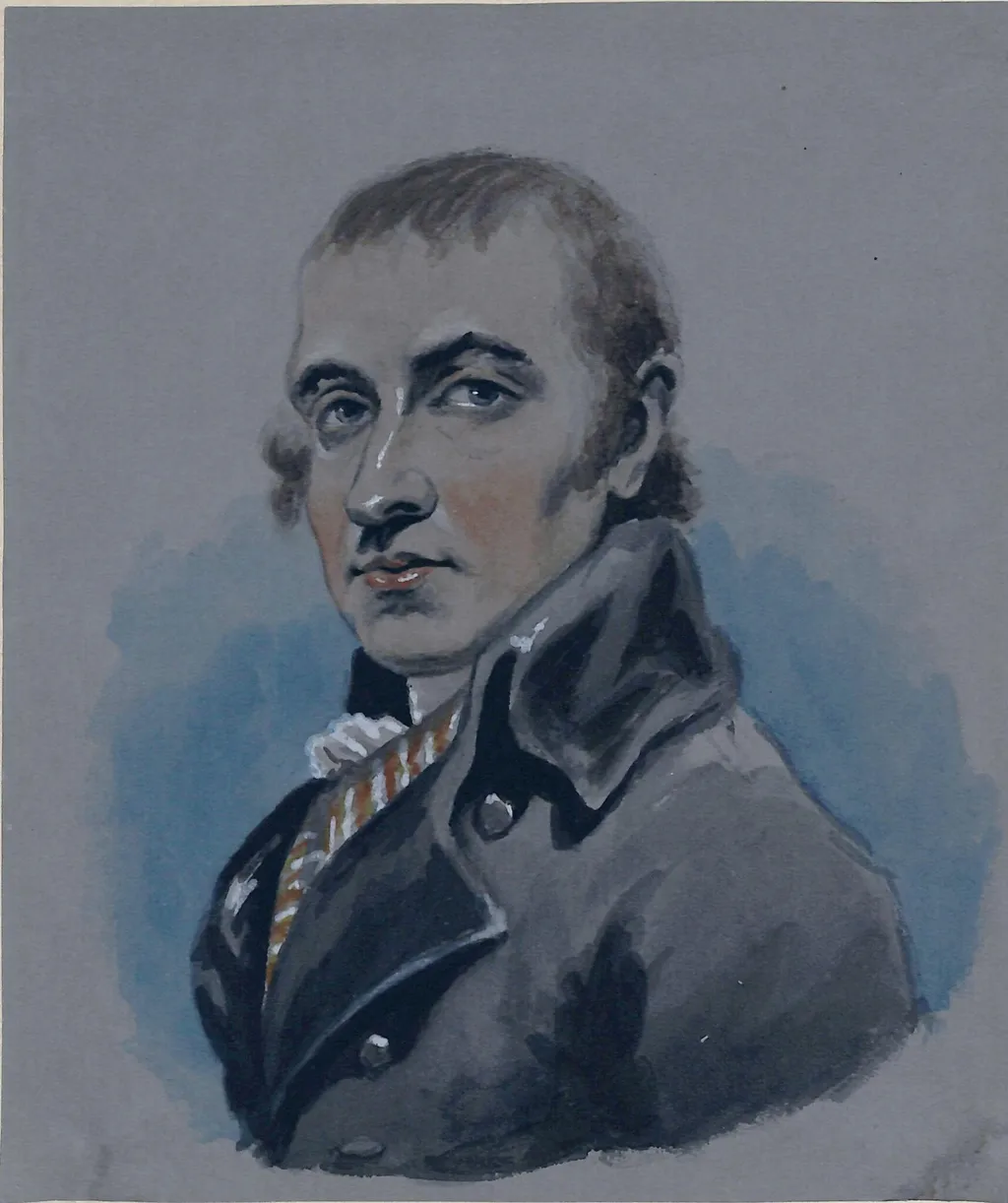 Copy after James Gillray's miniature self-portrait, by James Gillray, watercolor, 1800