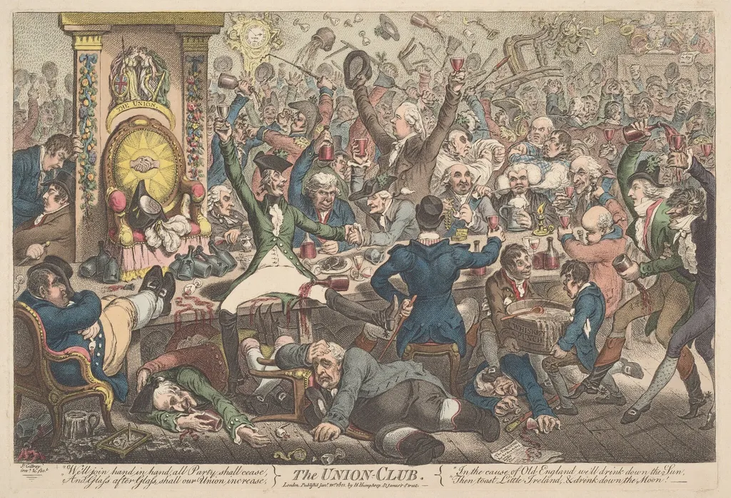 The Union Club, by James Gillray, watercolor, 1801