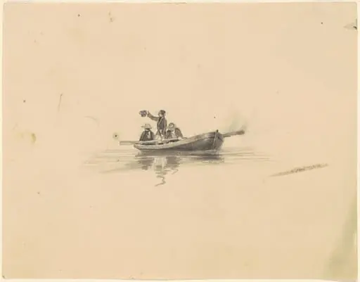 Men in a Rowboat, by James Goodwyn Clonney