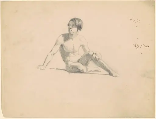Seated Male Nude [recto], by James Goodwyn Clonney