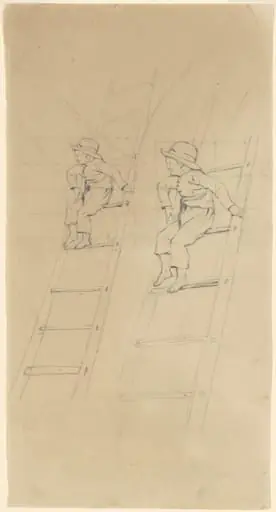Studies of a Boy on a Ladder