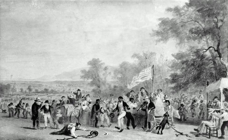Study for "Militia Training": Composition (in reverse), by James Goodwyn Clonney