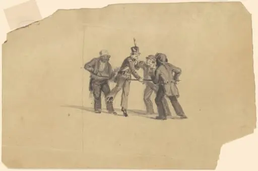 Study for "Militia Training" [recto], by James Goodwyn Clonney