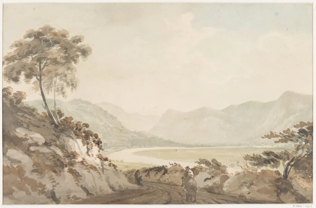 The Vale of Conway, near Llanrwst, North Wales., by James Griffith, watercolor, 1790
