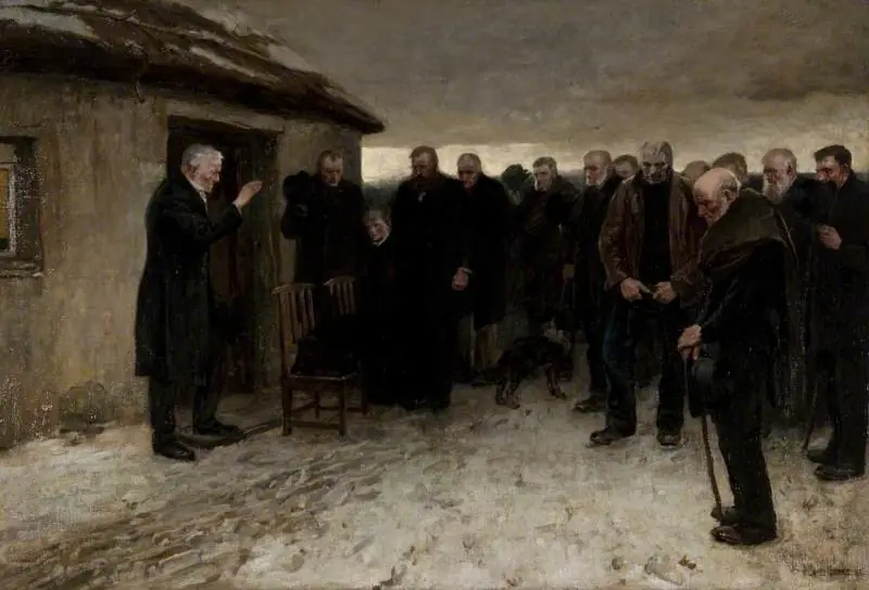 A Funeral Service in the Highlands, by James Guthrie