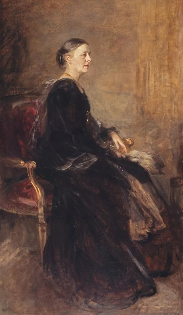 Mrs Craig Sellar of Ardtornish (1844 - 1929), by James Guthrie, oil, 1910