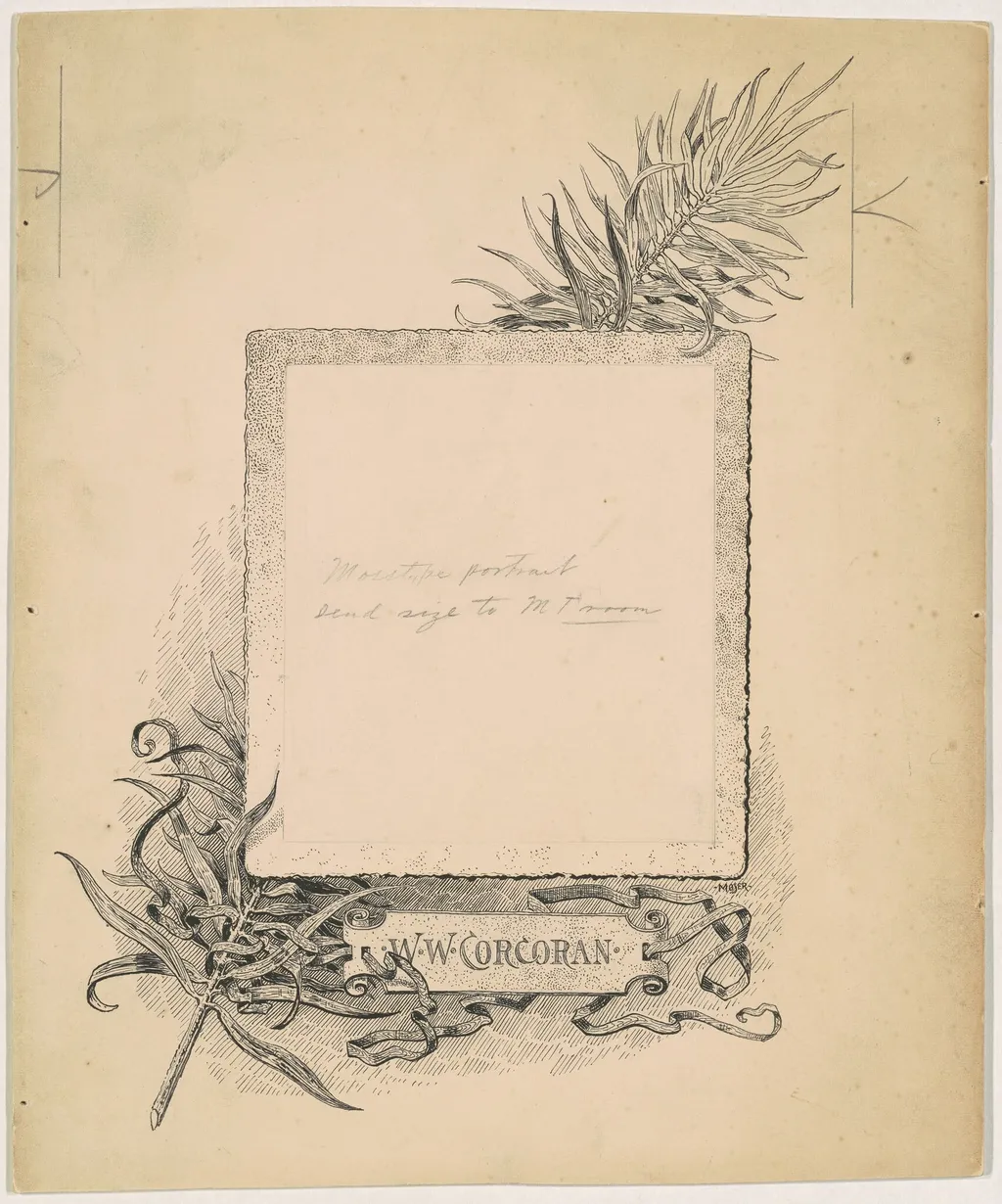 1892 Corcoran Gallery of Art Catalogue, by James Henry Moser, ink, 1890