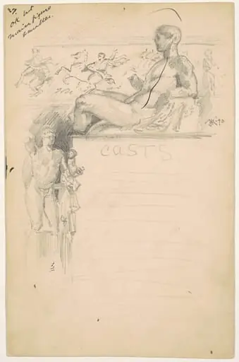 Study for "Casts from Antique Sculpture: The Parthenon", by James Henry Moser