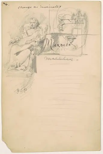 Study for "Marbles", by James Henry Moser