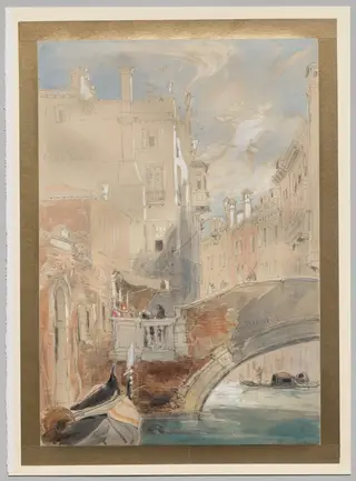 A Canal, Venice, by James Holland, 1835