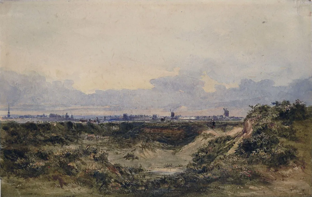 Heath Scene, by James Holland, watercolor, 1820