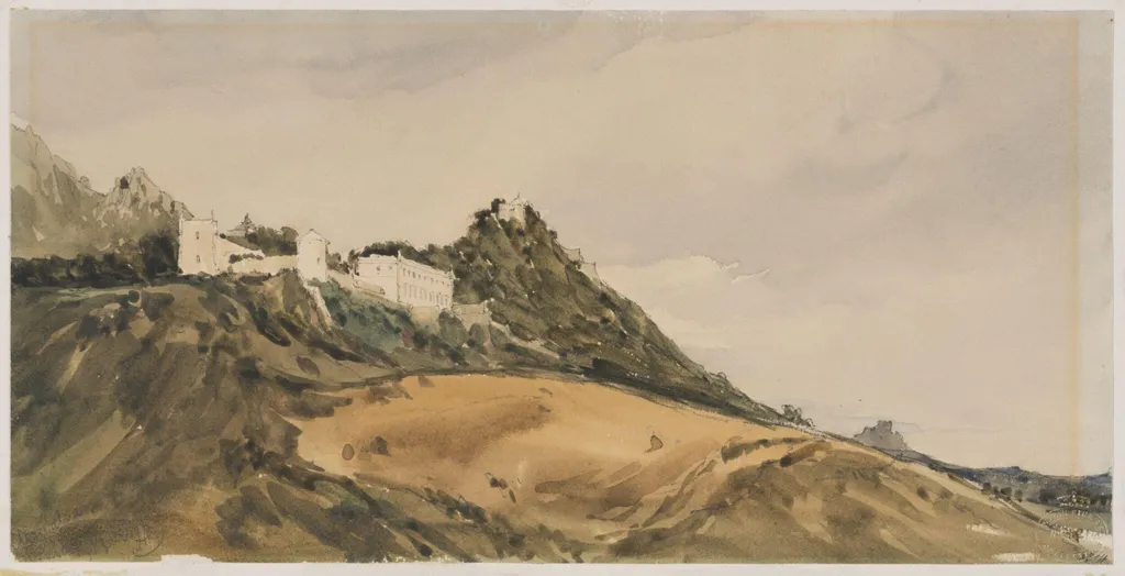 Manalva Palace, by James Holland, watercolor, 1837