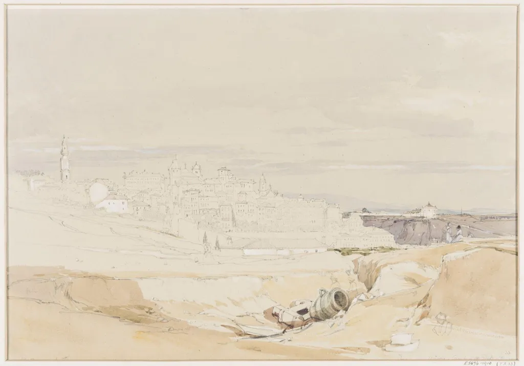 Sketch in Portugal, by James Holland, watercolor, 1837