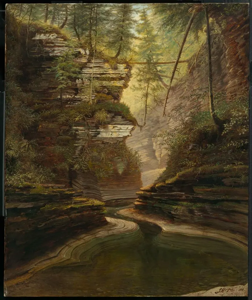 Frowning Cliff, Watkins Glen, New York, by James Hope