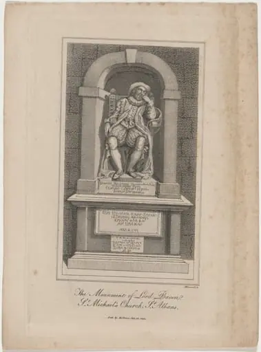 The Monument of Lord Bacon, Saint Michael's Church, by James Hopwood I