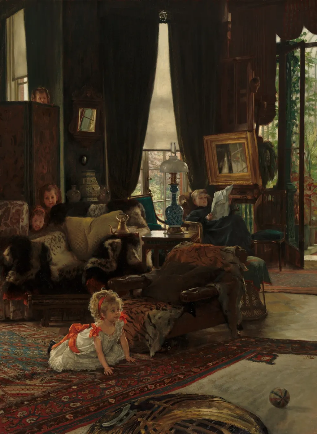 Hide and Seek, by James Jacques Joseph Tissot, oil, 1877